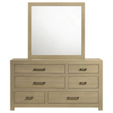 Hendricks 6-Drawer Dresser and Mirror in Light Oak