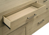 Hendricks 6-Drawer Dresser and Mirror in Light Oak