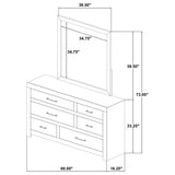 Hendricks 6-Drawer Dresser and Mirror in Light Oak