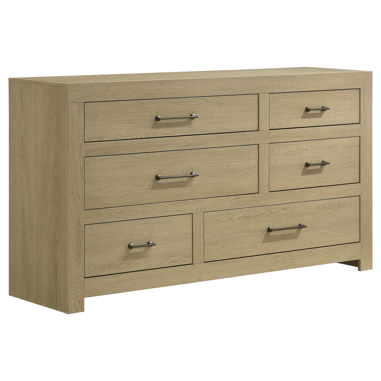 Hendricks 6-Drawer Light Oak Bedroom Dresser
