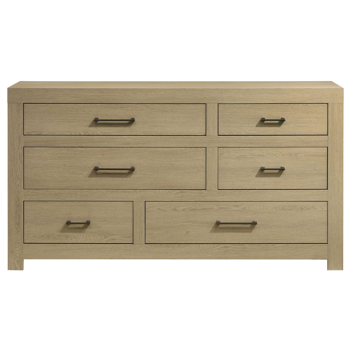 Hendricks 6-Drawer Light Oak Bedroom Dresser