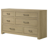 Hendricks 6-Drawer Bedroom Dresser Storage Cabinet Light Oak