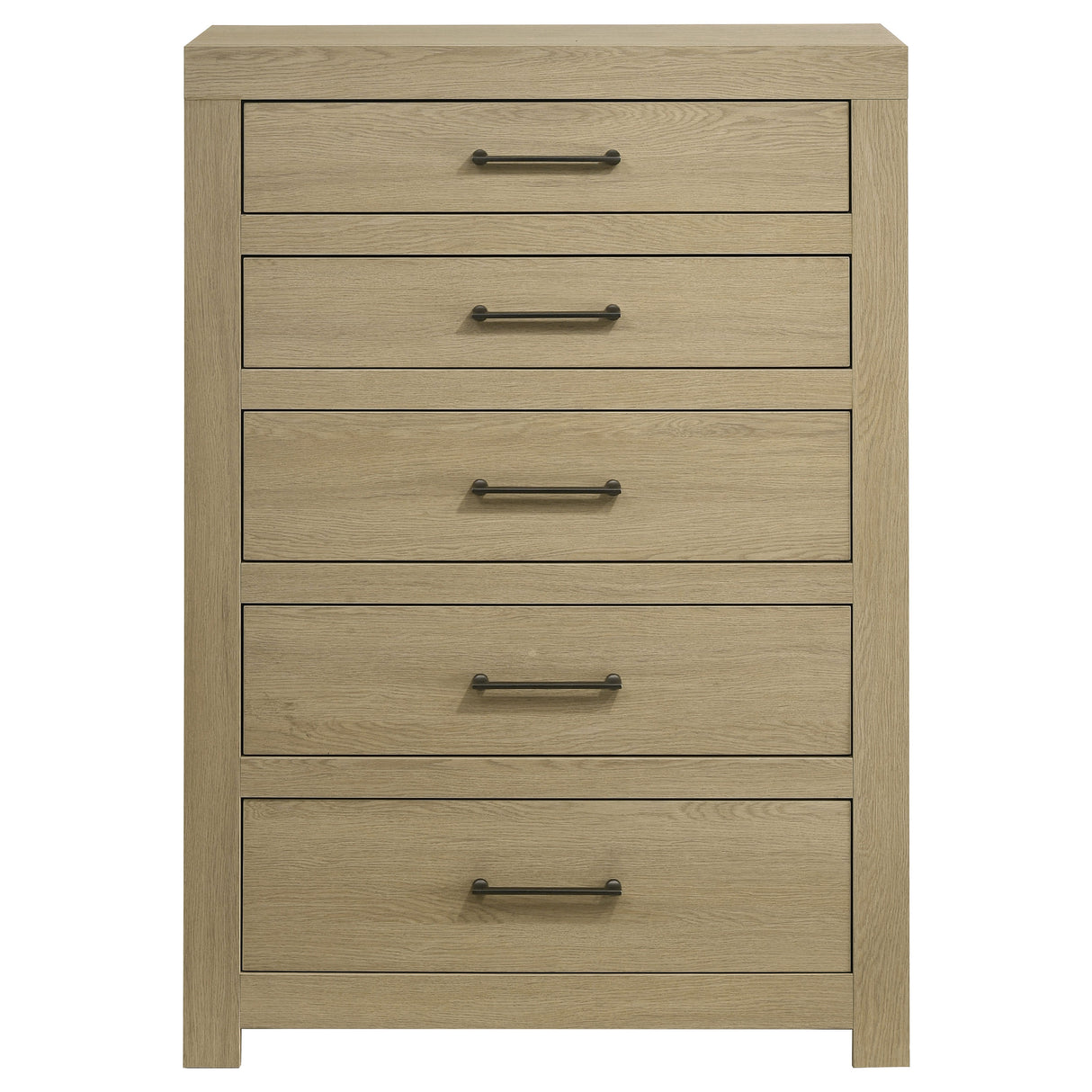Hendricks 5-Drawer Chest of Drawers Light Oak