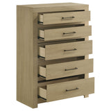 Hendricks 5-Drawer Chest of Drawers in Light Oak