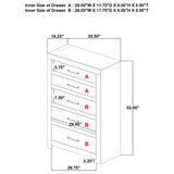 Hendricks 5-Drawer Chest of Drawers in Light Oak