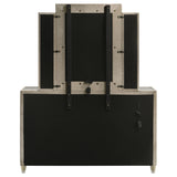 Lorient 8-Drawer LED Dresser with Mirror Ivory Camel