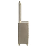 Lorient 8-Drawer LED Dresser with Mirror Ivory Camel