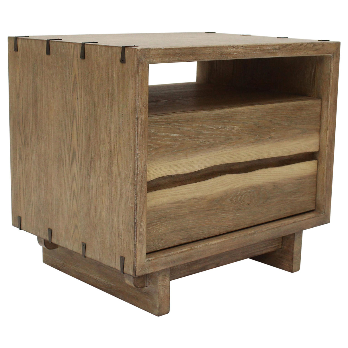 Stillwater 2-Drawer Weathered Oak Nightstand