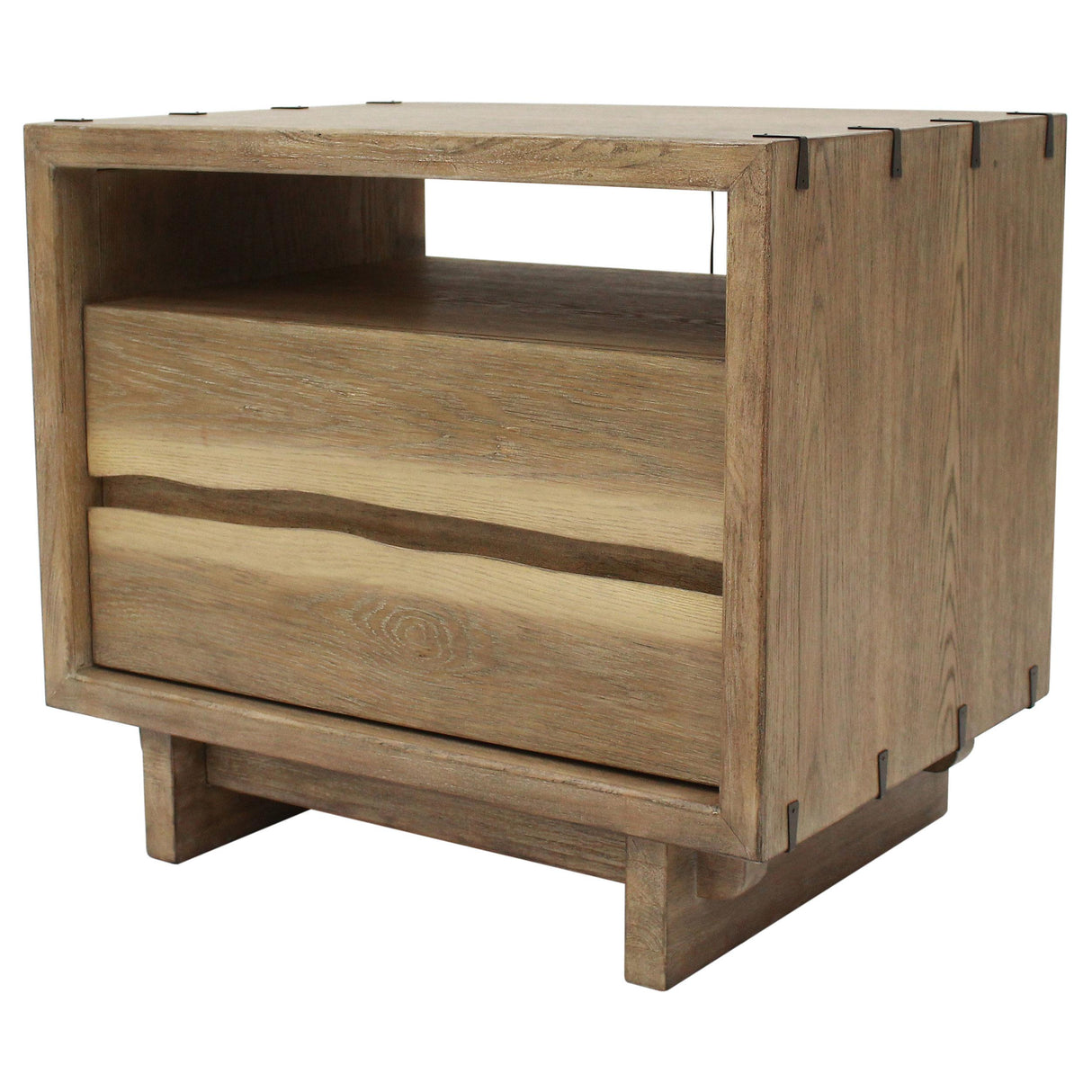 Stillwater 2-Drawer Weathered Oak Nightstand