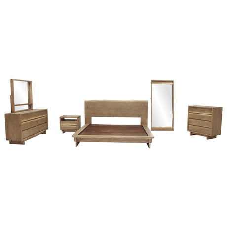 Stillwater Dresser with Mirror - Weathered Oak