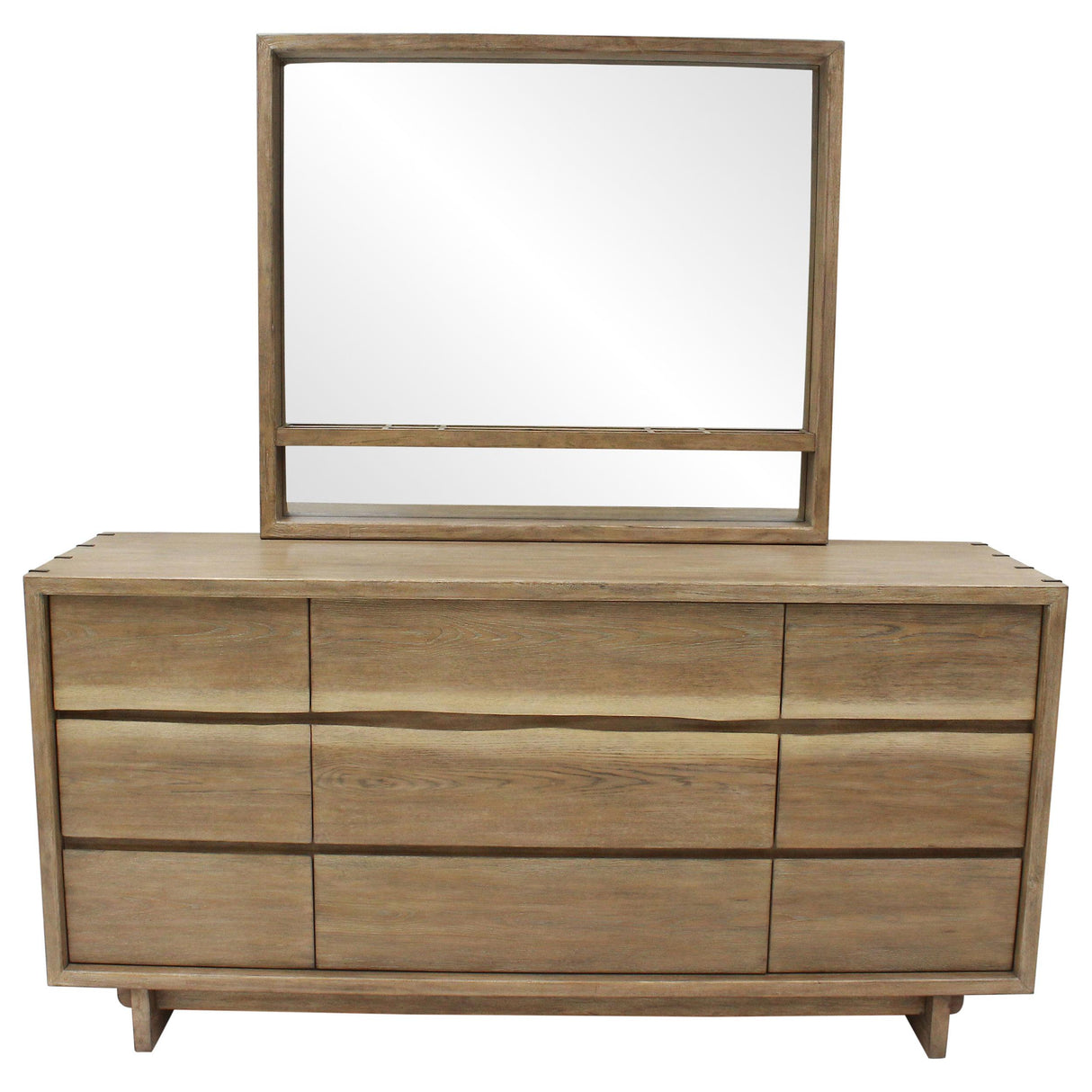 Stillwater Dresser Mirror with Jewelry Shelf - Weathered Oak
