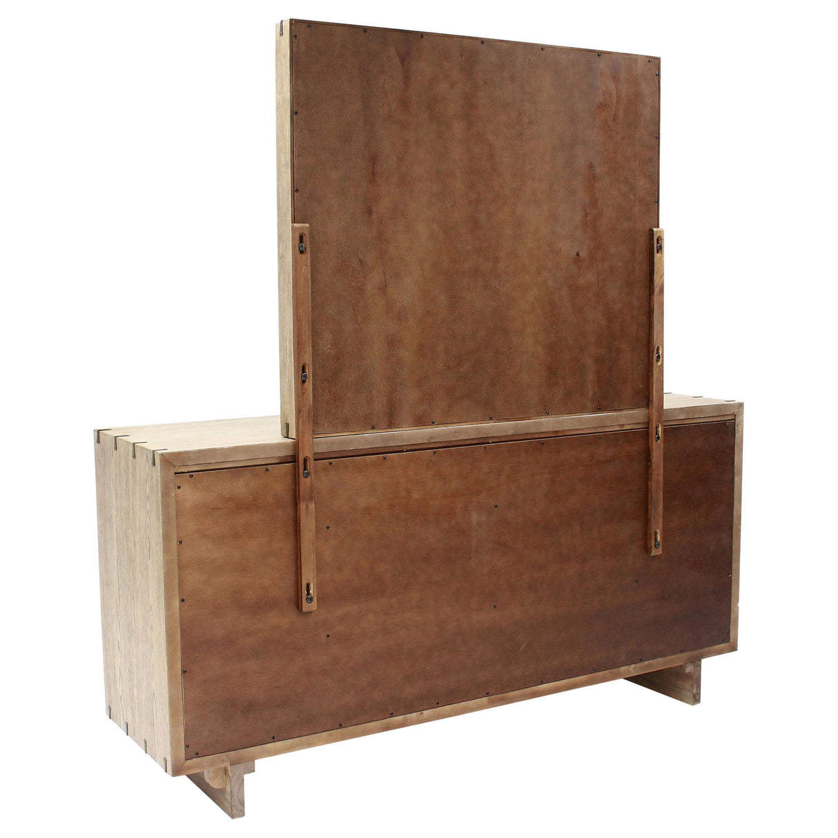 Stillwater Dresser Mirror with Jewelry Shelf - Weathered Oak