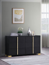 Marceline 6-Drawer Dresser Black