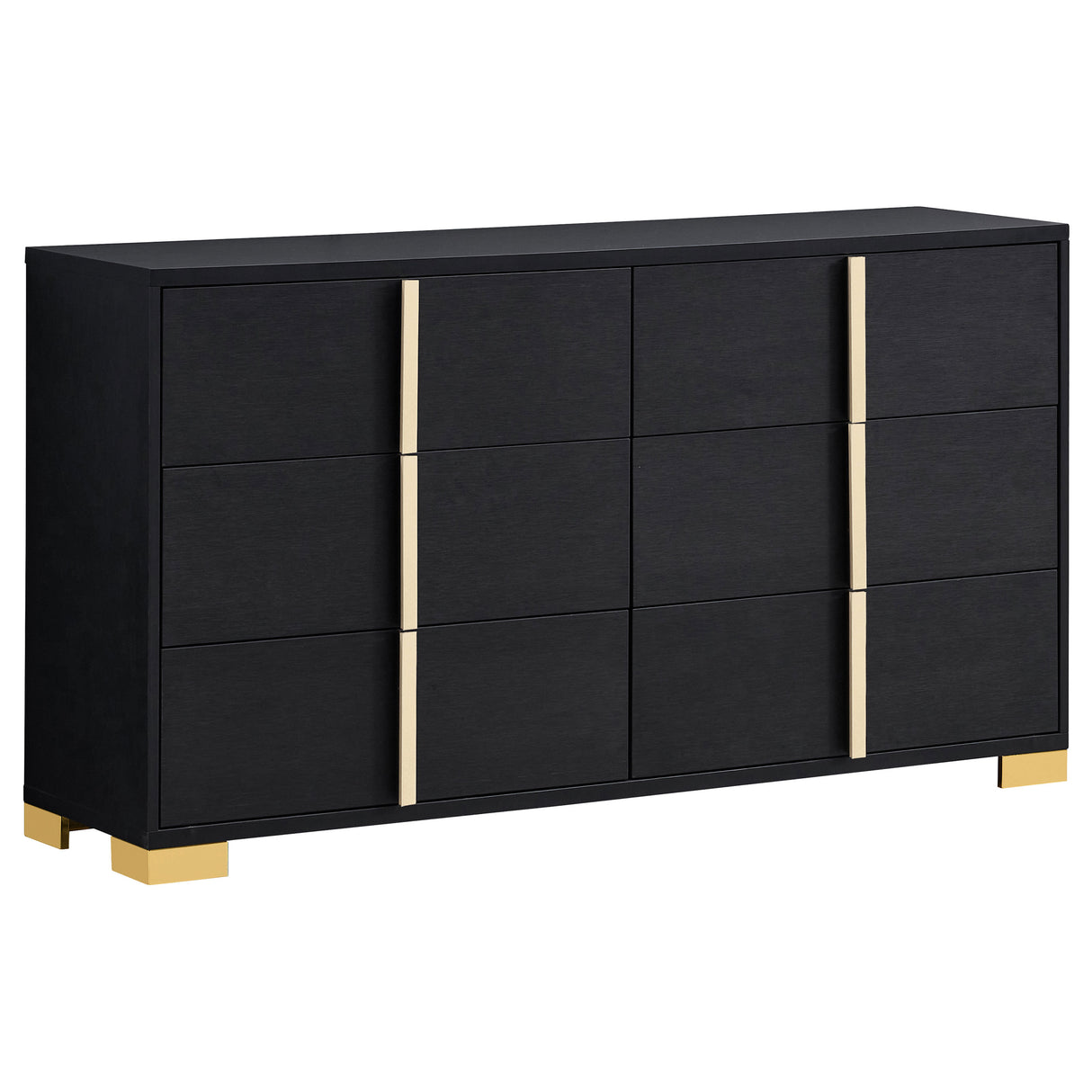 Marceline 6-Drawer Dresser Black