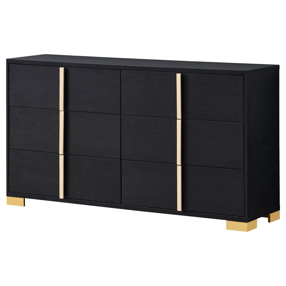 Marceline 6-Drawer Dresser Black