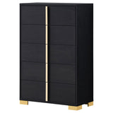 Marceline 5-Drawer Bedroom Chest, Black
