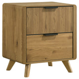 Bennett 2-Drawer Nightstand, Light Oak
