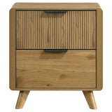 Bennett 2-Drawer Nightstand, Light Oak