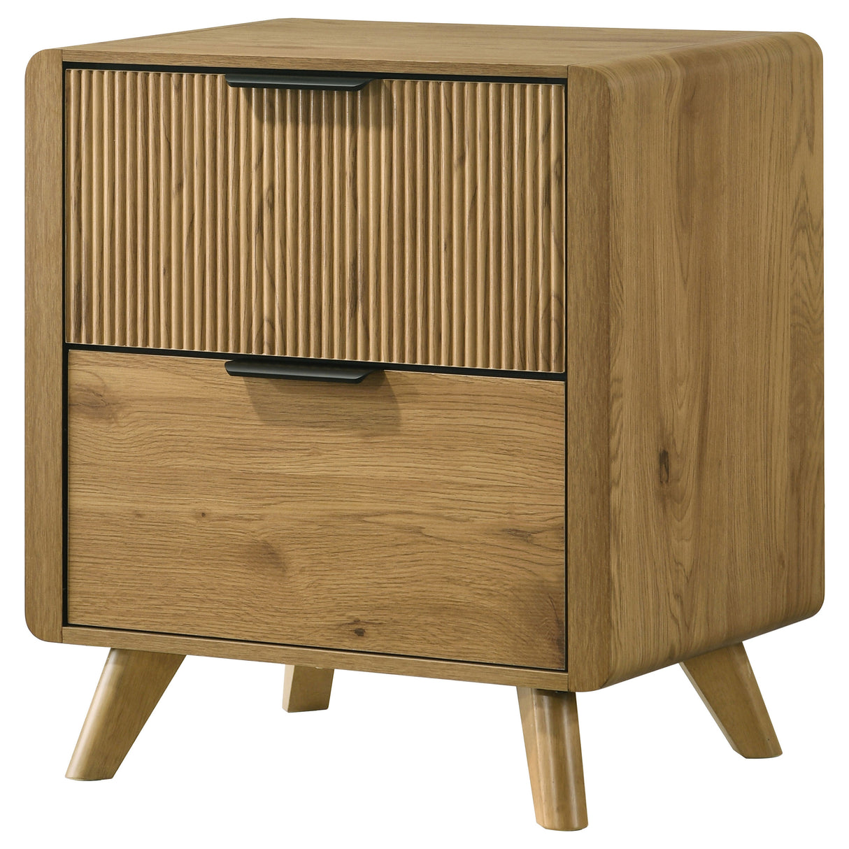 Bennett 2-Drawer Nightstand, Light Oak