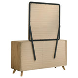 Bennett 6-Drawer Dresser and Mirror Set Light Oak