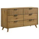 Bennett 6-Drawer Dresser Cabinet - Light Oak