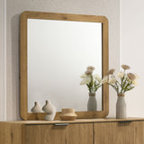 Bennett Bedroom Dresser Mirror, Light Oak