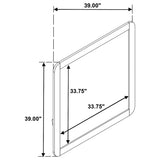 Bennett Bedroom Dresser Mirror, Light Oak