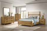 Bennett Bedroom Dresser Mirror, Light Oak