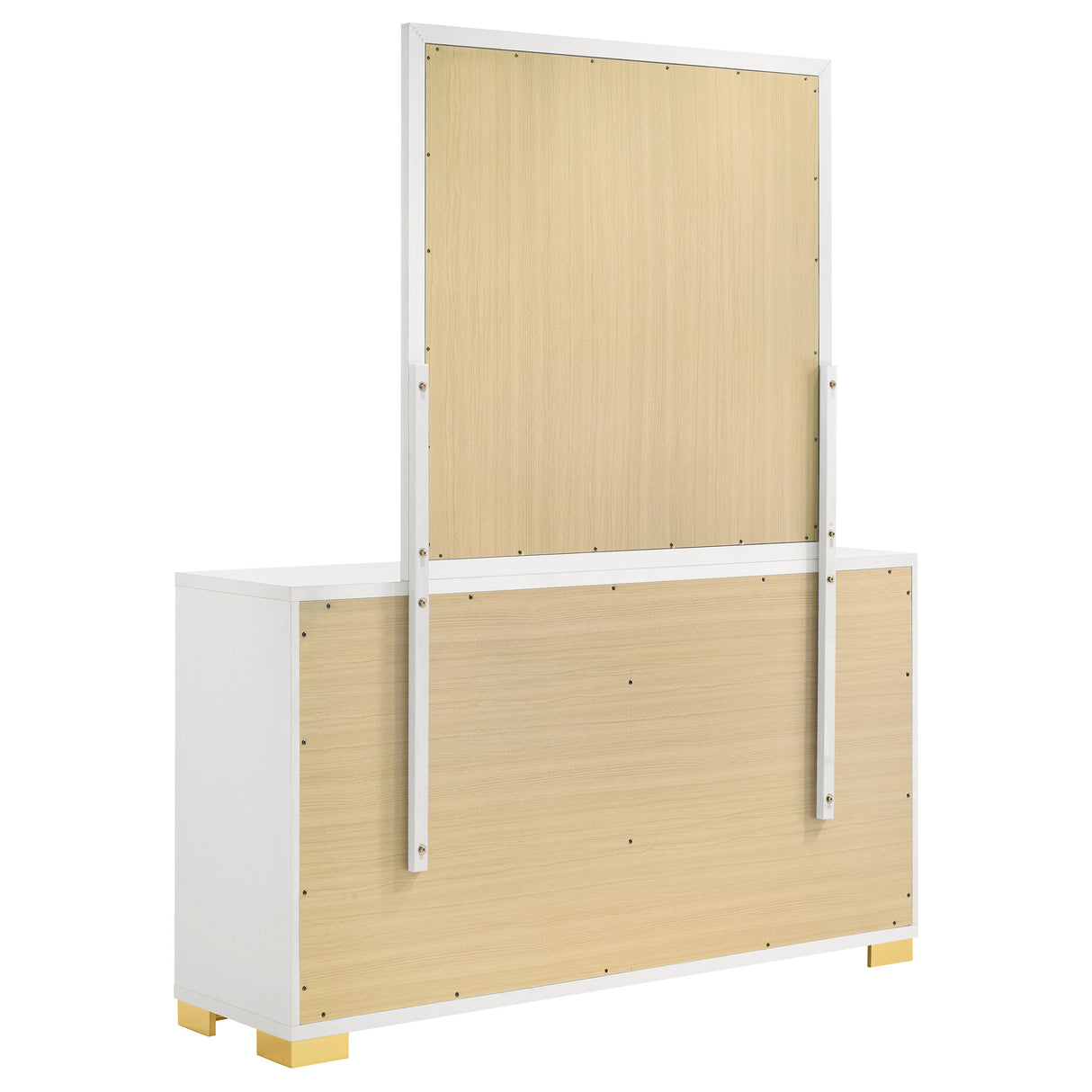 Marceline 6-Drawer Dresser with Mirror - White