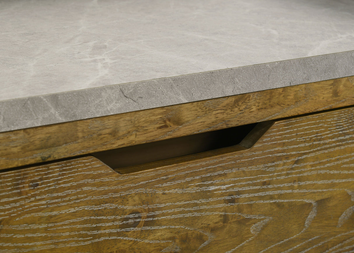 Henderson 6-Drawer Dresser with Mirror, Medium Oak