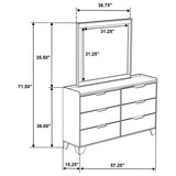 Henderson 6-Drawer Dresser with Mirror, Medium Oak
