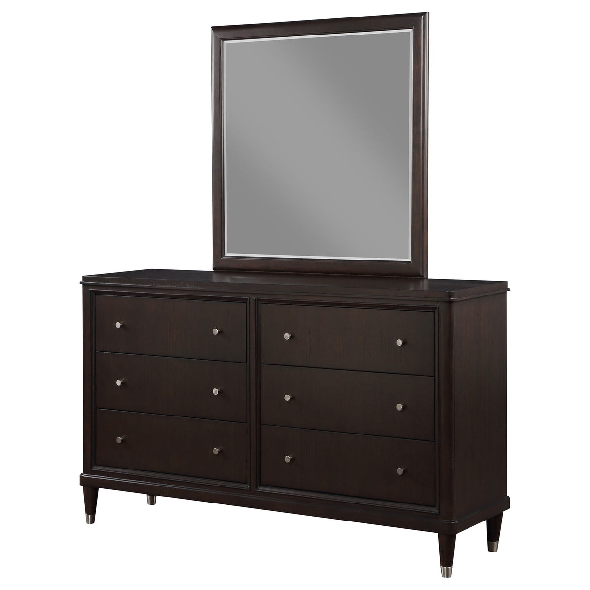 Emberlyn 6-Drawer Dresser with Mirror Brown