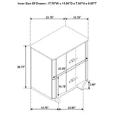 Leanne 2-Drawer Sintered Stone Top Nightstand Light Oak