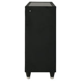 Ravenne 8-Drawer Black Velvet LED Dresser Cabinet