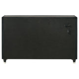 Ravenne 8-Drawer Black Velvet LED Dresser Cabinet