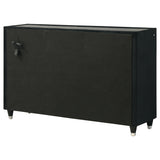 Ravenne 8-Drawer Black Velvet LED Dresser Cabinet