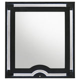 Ravenne Velvet Upholstered LED Dresser Mirror, Black