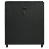 Ravenne 5-Drawer Velvet Upholstered LED Chest - Black