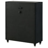 Ravenne 5-Drawer Velvet Upholstered LED Chest - Black