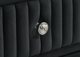 Ravenne 5-Drawer Velvet Upholstered LED Chest - Black