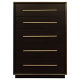 Durango 5-Drawer Bedroom Chest in Smoked Peppercorn