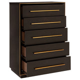 Durango 5-Drawer Bedroom Chest in Smoked Peppercorn