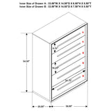 Durango 5-Drawer Bedroom Chest in Smoked Peppercorn