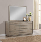Durango 8-Drawer Dresser and Mirror - Taupe Oak