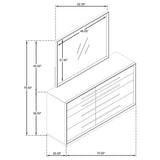 Durango 8-Drawer Dresser and Mirror - Taupe Oak