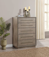 Durango 5-Drawer Bedroom Chest in Taupe Oak