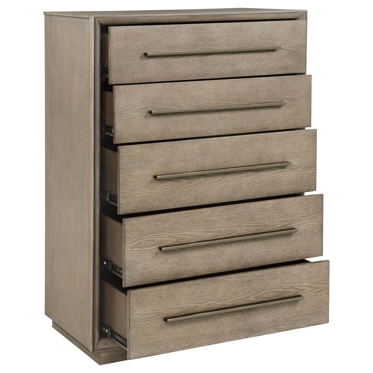 Durango 5-Drawer Bedroom Chest in Taupe Oak