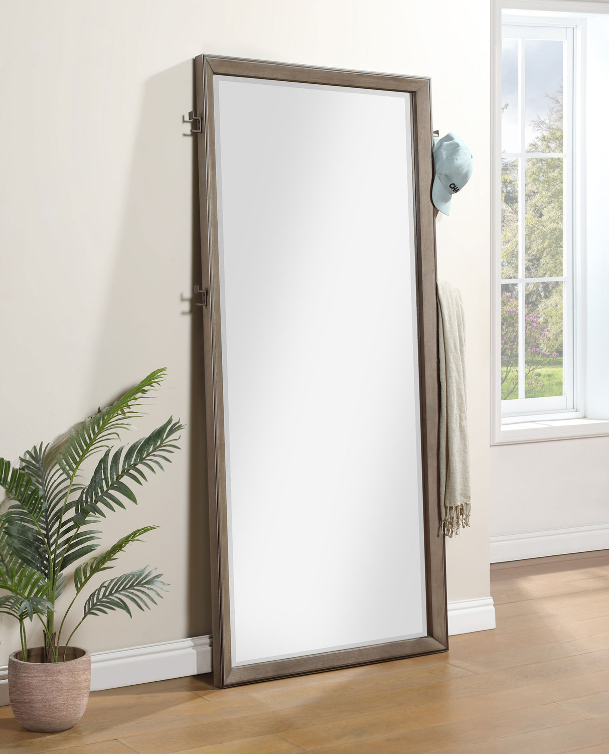 Durango 80-Inch Standing Floor Mirror in Washed Oak