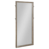 Durango 80-Inch Standing Floor Mirror in Washed Oak