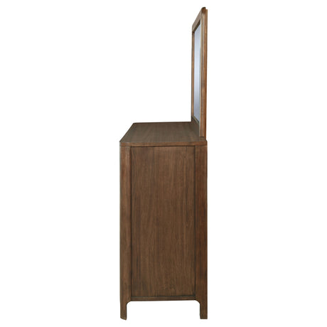 Maderia 8-Drawer Dresser and Mirror Walnut